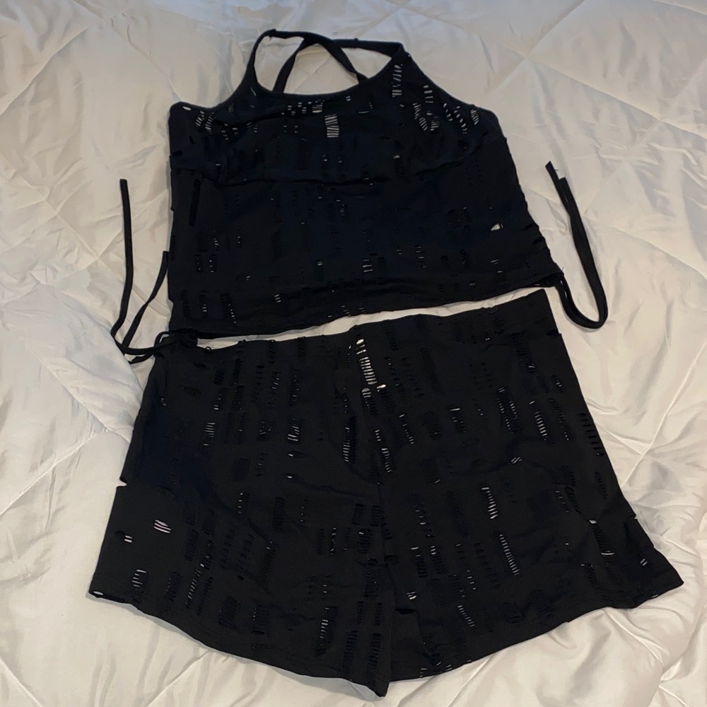 Black Two-Piece Cutout Set